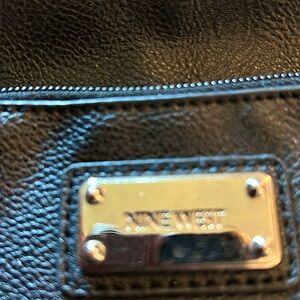 Nine West mini- crossbody black leather bag.